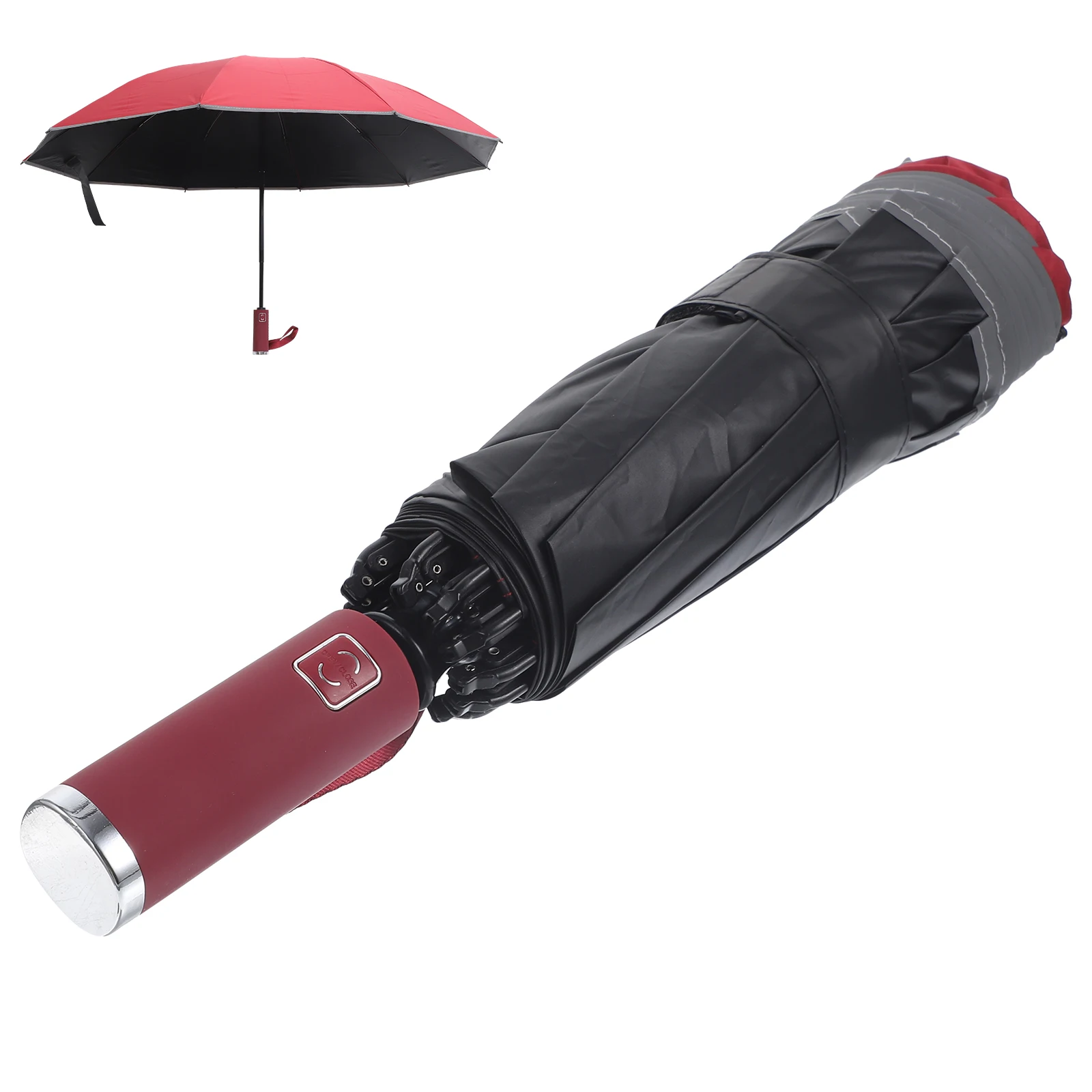 

10 Bone Reverse Folding Umbrella Compact Travel Sun Rain Protection Uv Lightweight Portable Small Foldable Parasol For Women