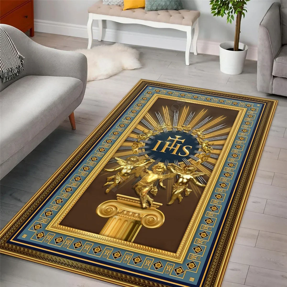 Napoleon Coat Of Arms Rug carpet Square Anti-Skid Area Floor Mat 3D Rug Non-slip Mat Dining Room Living Room Soft Bedroom Carpet