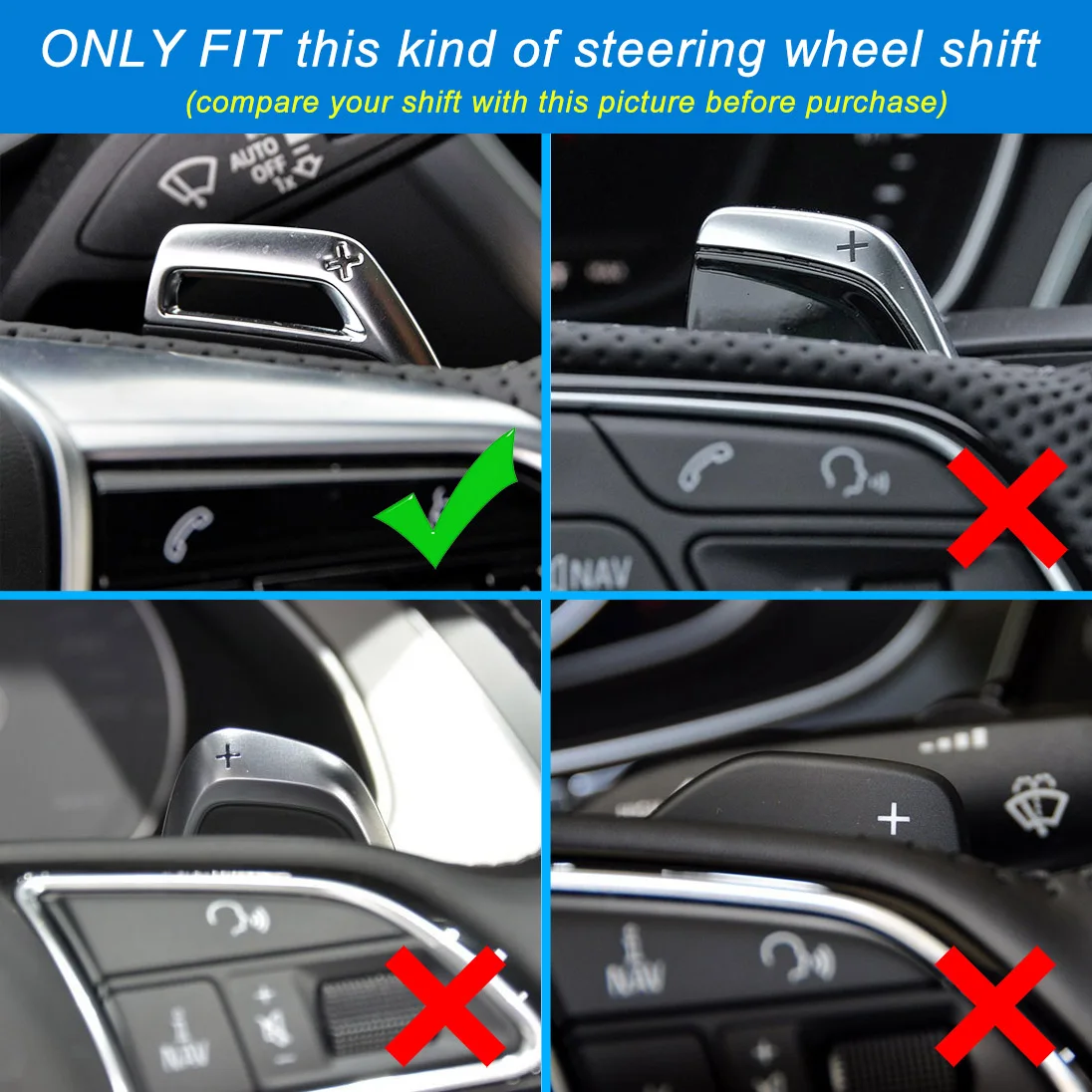 Steering Wheel Paddle Shifter Extension For Audi RS3 RS4 RS5 RS6 RS7 RS e-tron GT Aluminum Gear Shift Trims Accessories