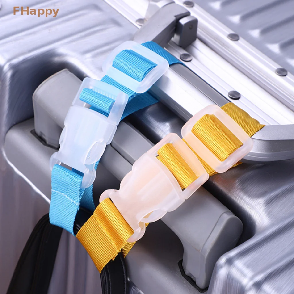 Adjustable Luggage Straps Nylon Luggage Accessories Hanging Buckle Straps Suitcase Bag Straps Belt Lock Hooks Travel