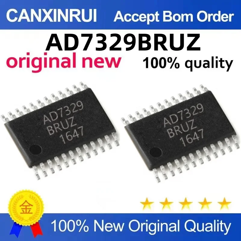 

AD7329BRUZ Analog-to-digital converter chips TSSOP24 packaging Quality Assurance Welcome to consult