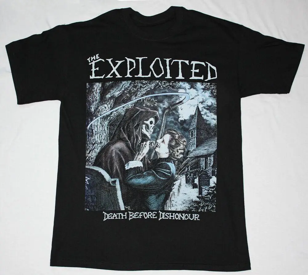 Death Before Dishonour The Exploited Black Men All size Shirt NG1570  Unisex T-shirts  brand vintage