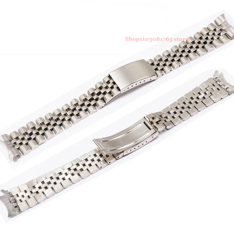 Curved End Metal Strap for Rolex 18/19/20/21/22mm Solid Stainless Steel Band Series DATEJUST Men Bracelet Accessories