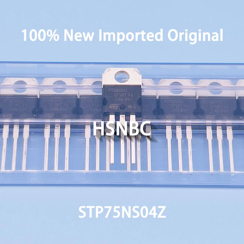 

10Pcs/Lot STP75NS04Z P75NS04Z TO-220 33V 80A MOSFET N-Channel Power Transistor 100% New Imported Original