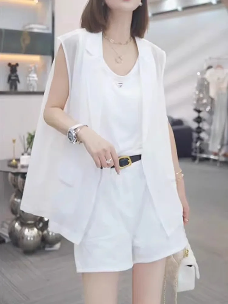 

Женский жилет-кардиган Ele Simple Pure Color: модный топ для офиса, корейская версия, прямой крой, с пуговицами