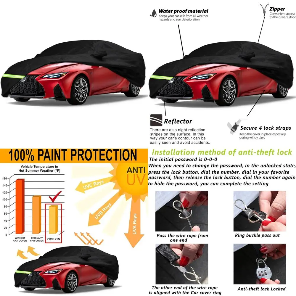 

Изготовленный на заказ водонепроницаемый автомобильный чехол для моделей Lexus IS200, IS200t, IS250, IS250C, IS300, IS350, IS350C, ISF 2005-2024, долговечный Spor