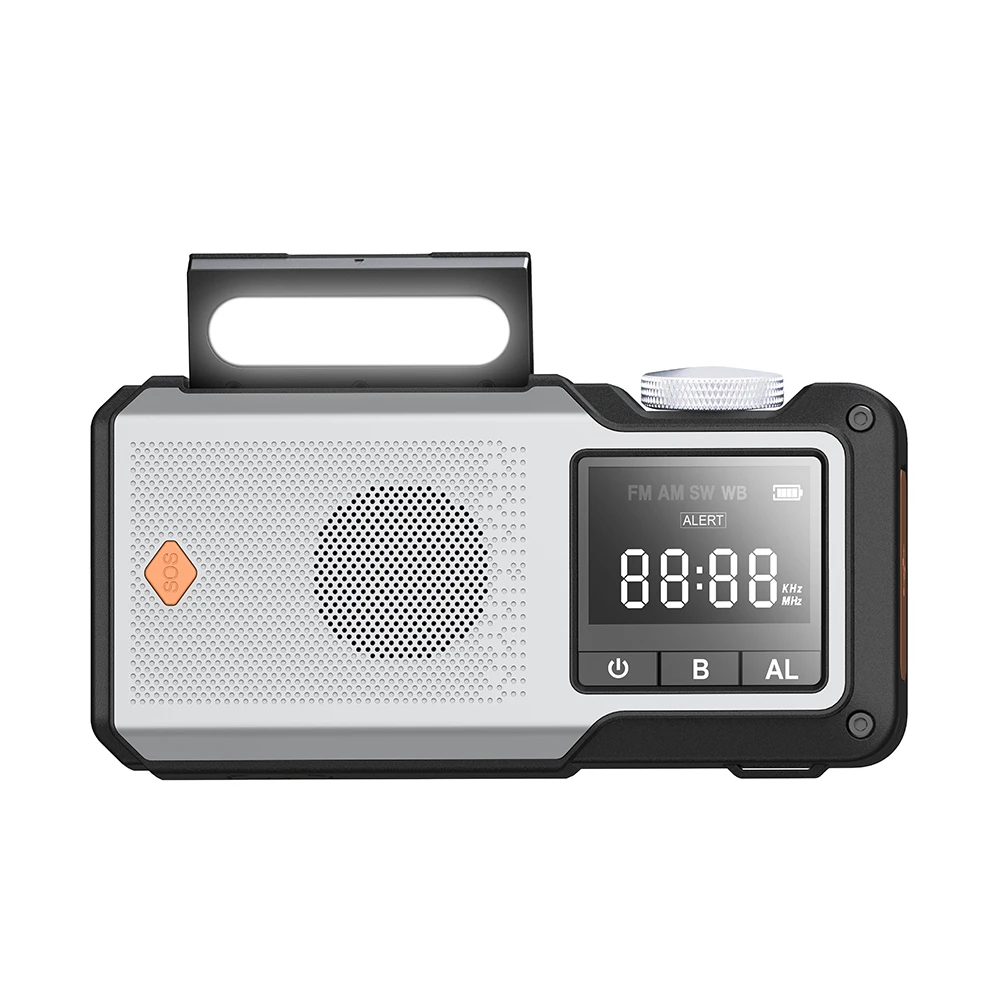 

10000mAh Emergency Hand Crank Radio Solar Radio with Power Bank SOS Alarm Flashlight Reading Lamp for Indoor Outdoor Emergencies