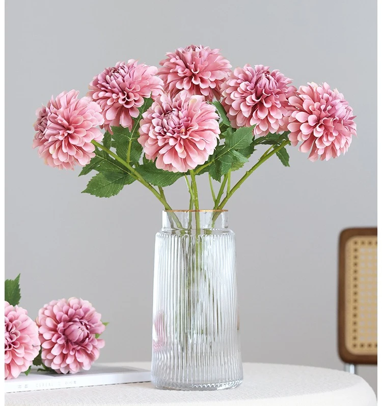 10 Stück Künstliche Löwenzahn-Seidenblumen für Heimdekoration, Künstliche Dahlien, Hochzeits-Blumen, Brautstrauß, Party-Tischdekoration – Detail 1