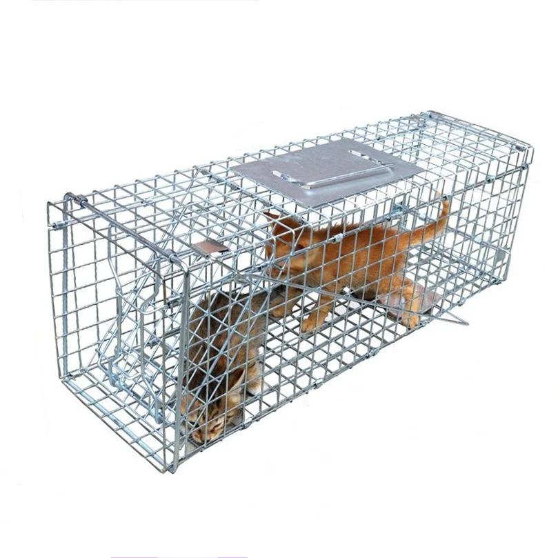 Super Large Catching Dog Traps Rescue Stray Dogs Cats Bait Catcher Foldable Reusable Mousetrap Hunt Weasel Wild Cat Cage