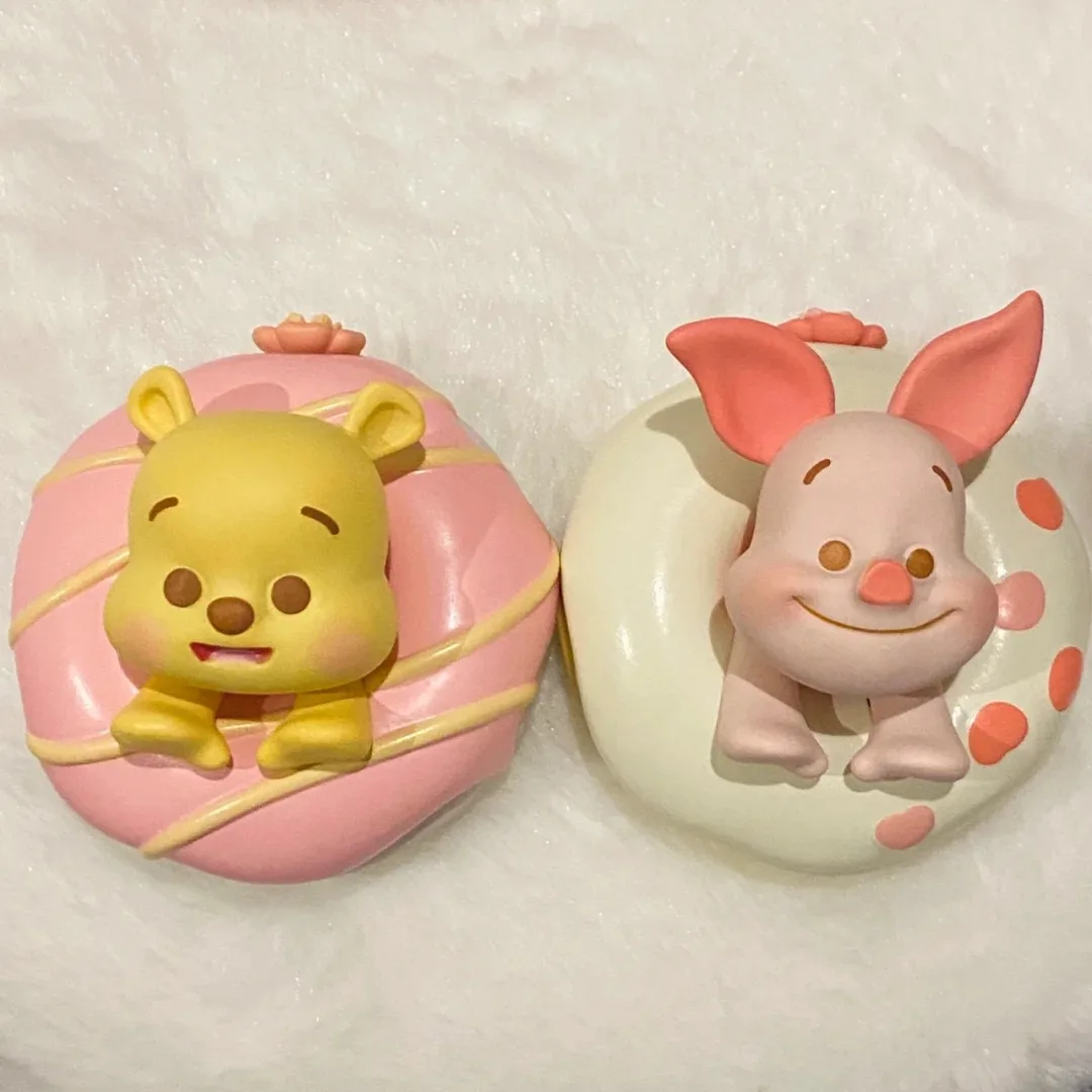 Miniso Animation Disney Pooh Bear Donut Theme Series Blind Box Girls Cute Desktop Figure Ornaments Decorative Blind Box Toy Gift