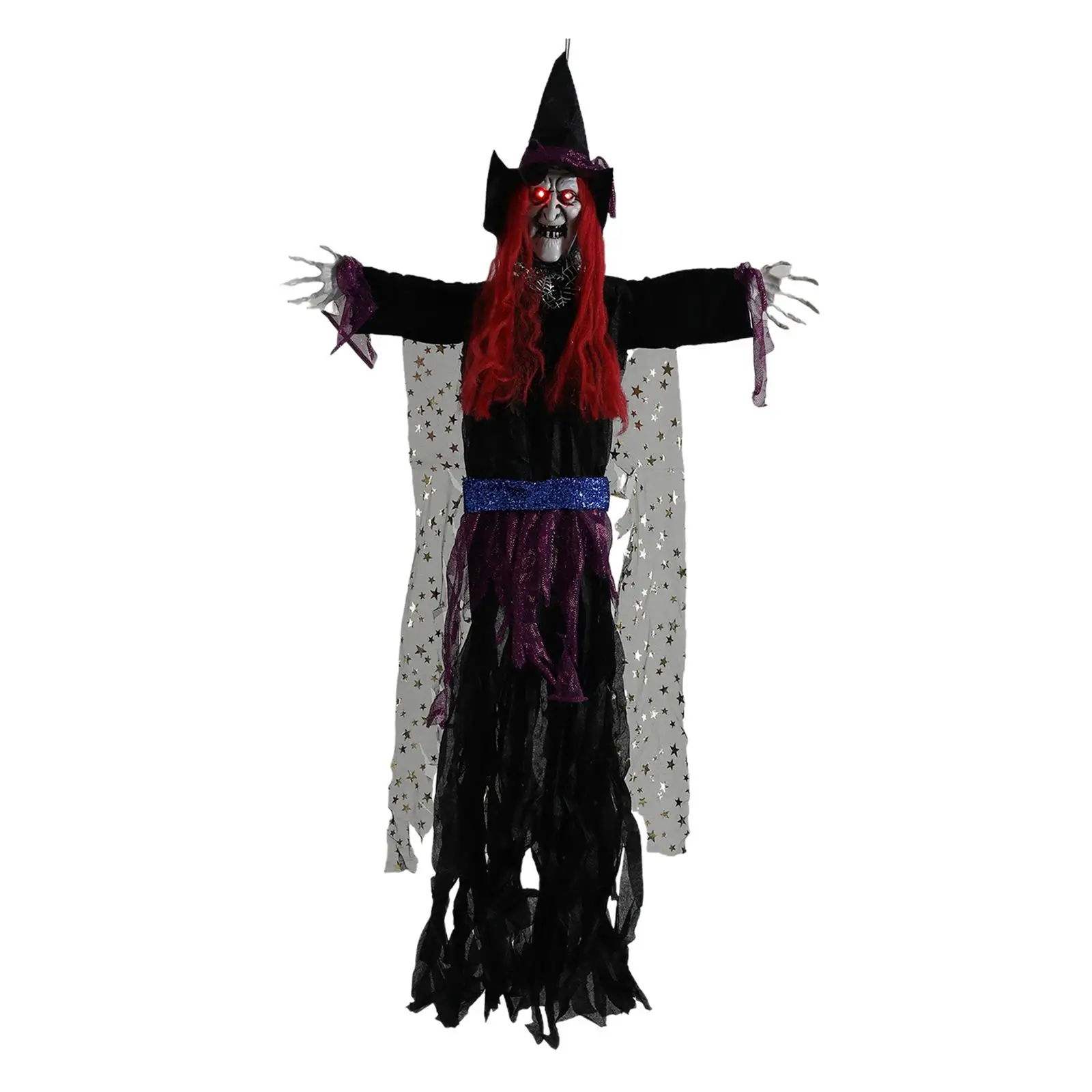 Pendurado bruxa decoração de halloween decoração voadora multifuncional assustador presente diy