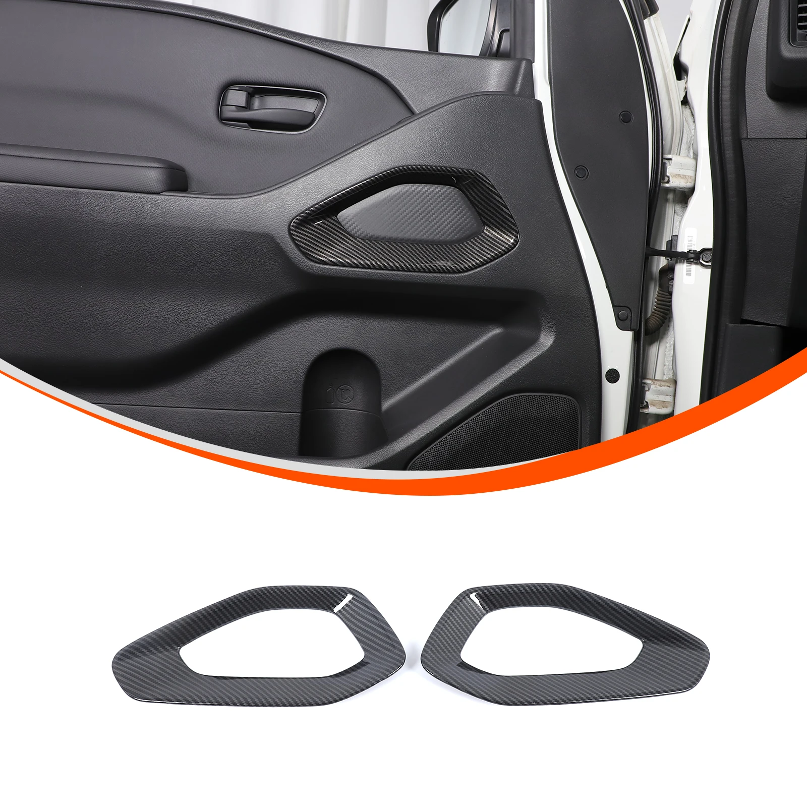 

ABS Carbon Fiber Interior Door Panel Trim Frame for 2022-2024 Nissan Frontier Car Accessories