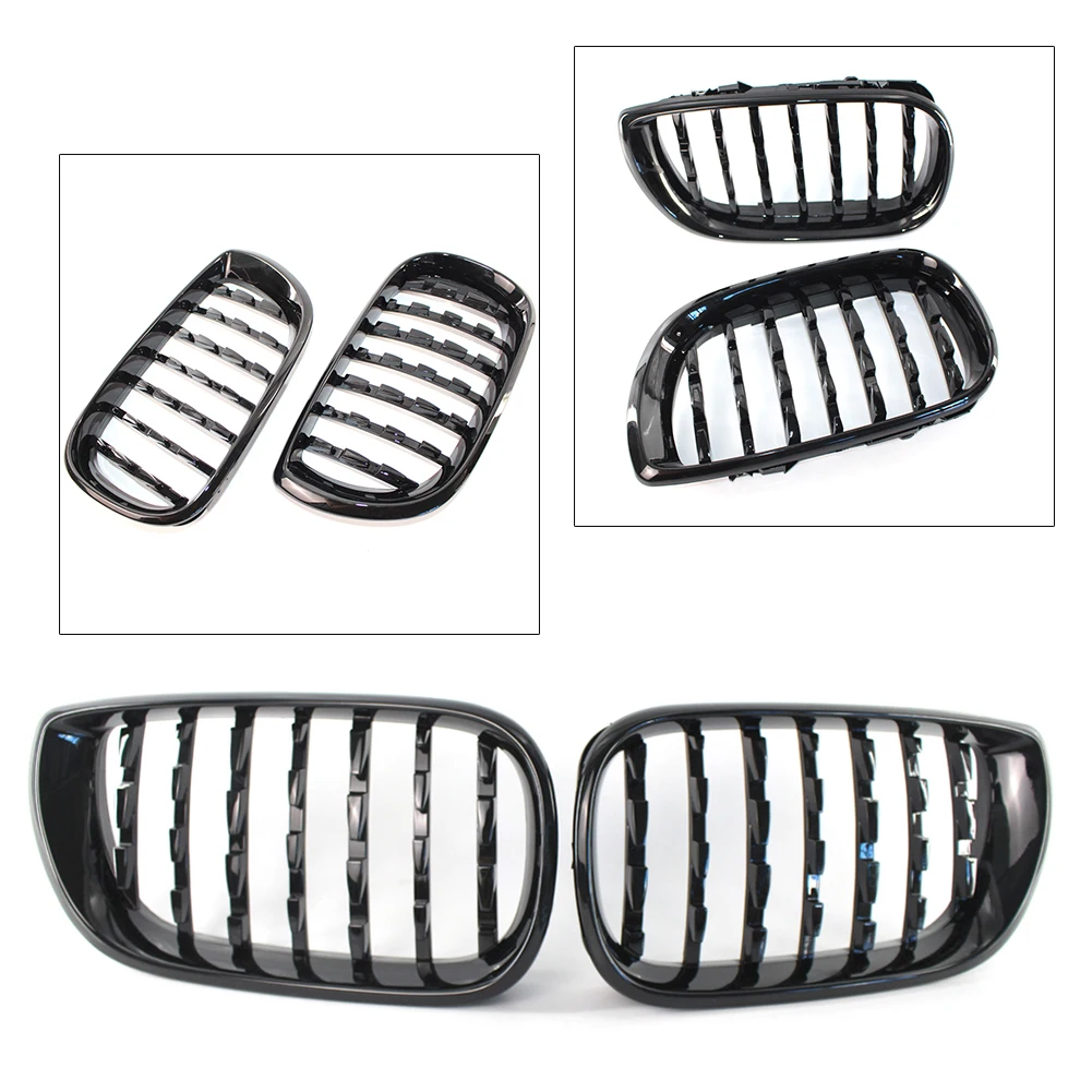 

Car Front Kidney Grille Mesh Grill Gloss Black ABS Plastic Diamond Metero Style For BMW E46 4D 2002 2003 2004 2005