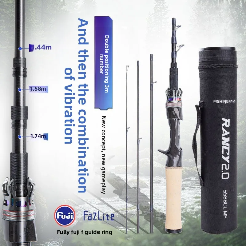 

Дорожная выдвижная микро-удочка Luya UL Регулировка Fuji F Ring Портативная короткая мини-удочка