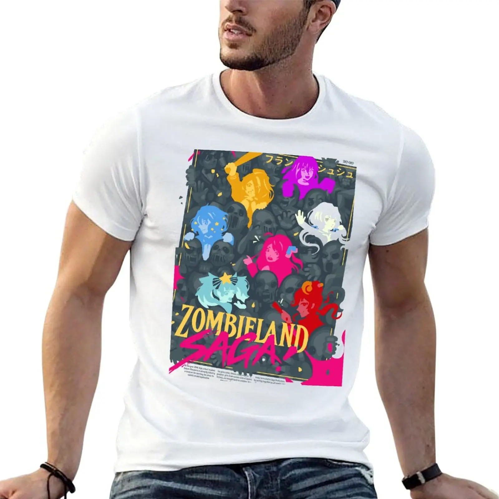 Camiseta Zombieland Saga, camisetas divertidas, camisetas de humor oscuro con estampados, camisetas gráficas para hombre, camiseta