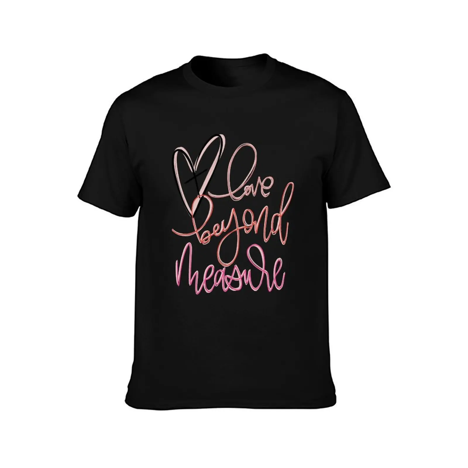 Love beyond measure T-Shirt, Summer Casual Cotton Tee, Oversized Streetwear Tops, Vintage Graphic Print, Loose Fit Short Sleeve