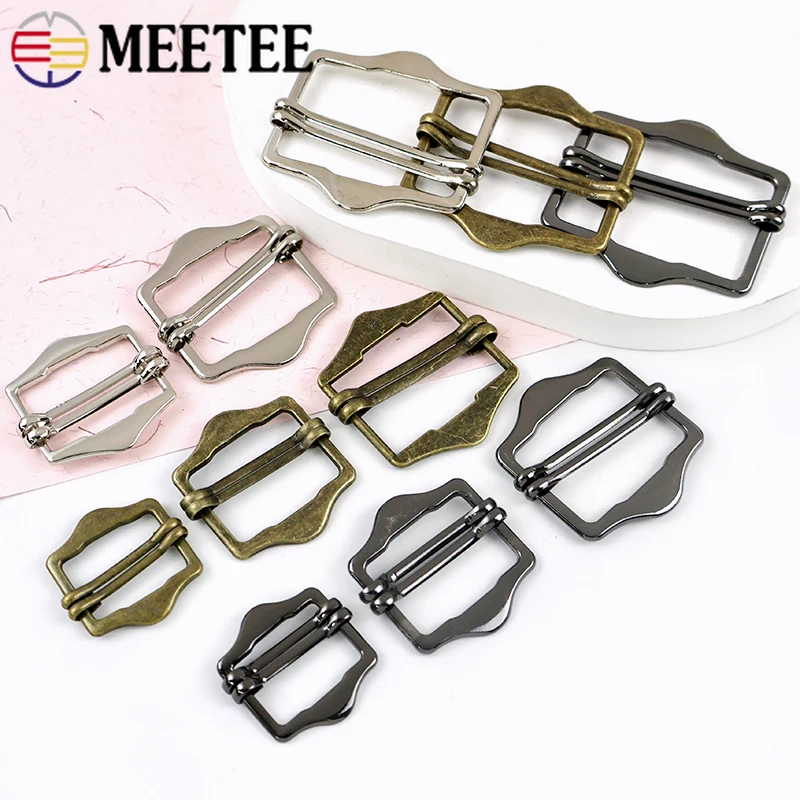 

10/20Pcs 20-40mm Metal Tri Glide Slider Buckles Backpack Double Pin Clasp Webbing Adjust Belt Buckle Coat Clips Bag Accessories
