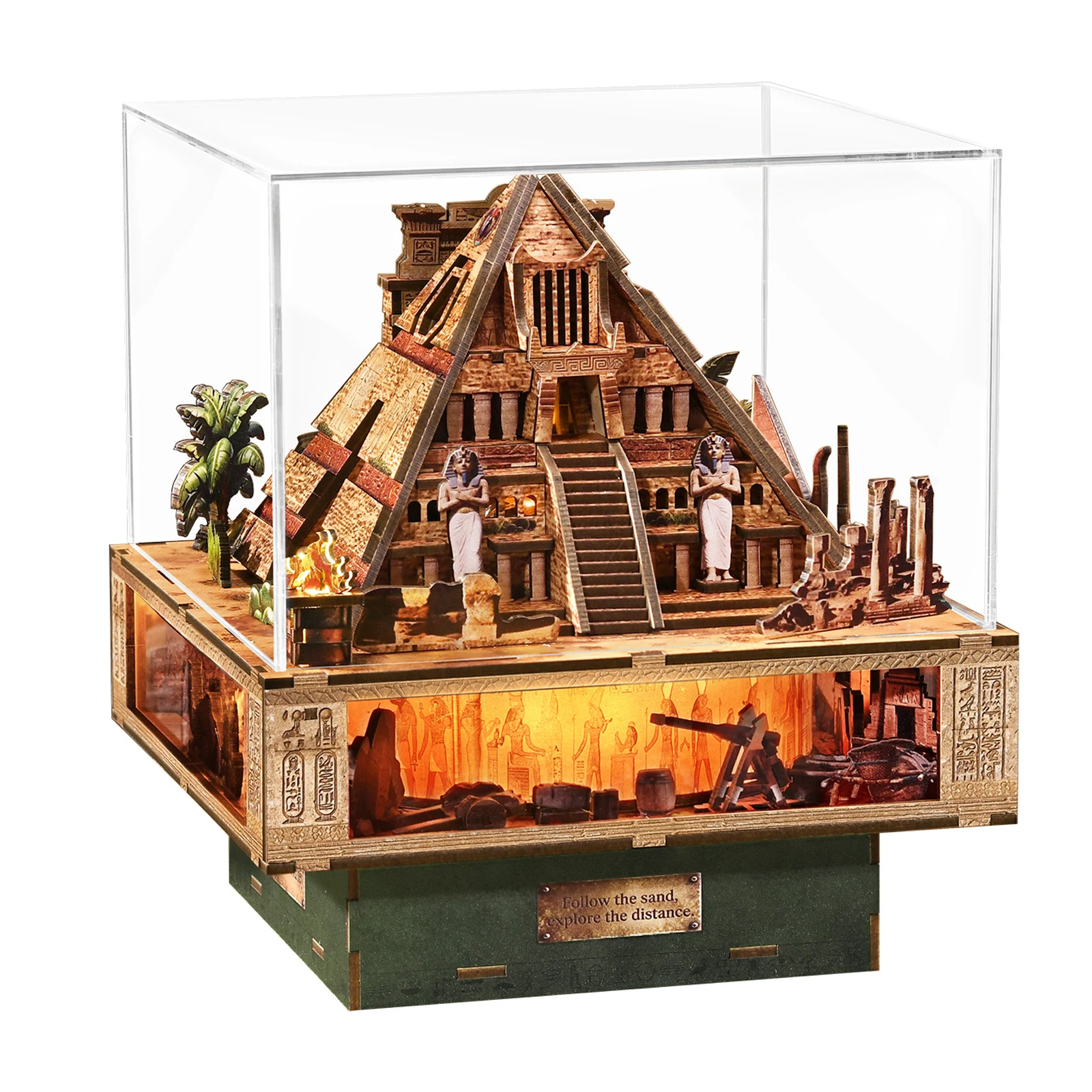 DIY Wooden Desert Secret Journey Egypt Cottage Figurines Miniatures Kits Mini Casa for Friends Birthday Gifts Home Decor Crafts