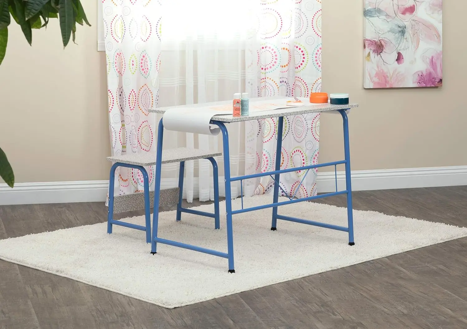 Craft Table Play Desk com Banco, Project Center, Azul, 55126