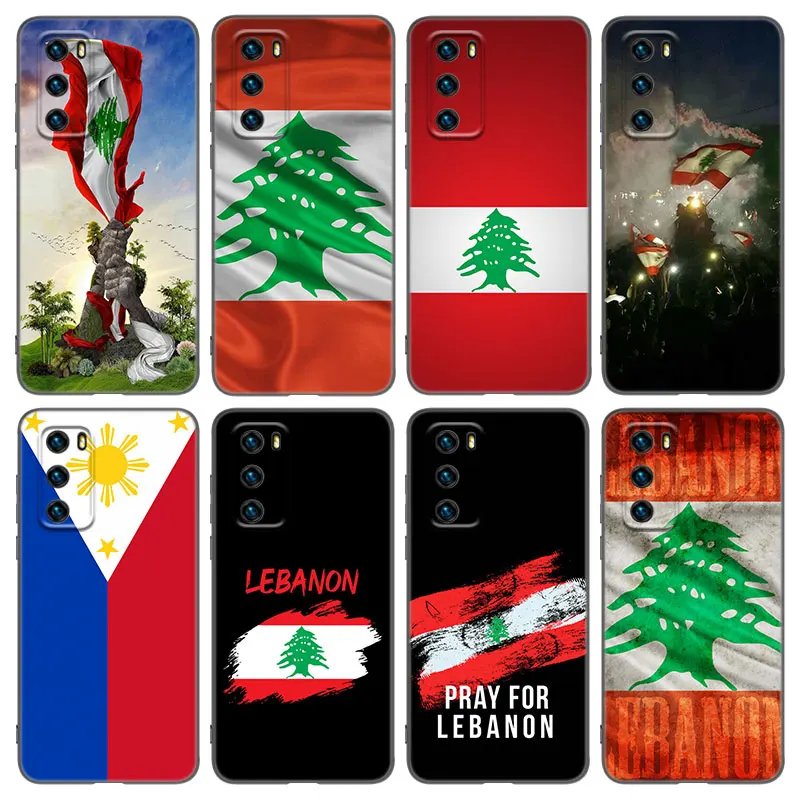 Lebanon Flag Passport Phone Case For Huawei Pura 70 Ultra P20 P30 P40 Lite P60 Art P50 Pro P50E P Smart 2018 2019 2020 2021