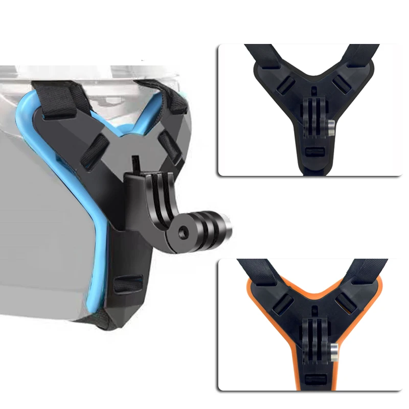 Motorcycle Helmet Front Chin Stand Camera Holder for GoPro Hero DJI Osmo Action Insta360 Action Camera Accessorie Helmet Strap