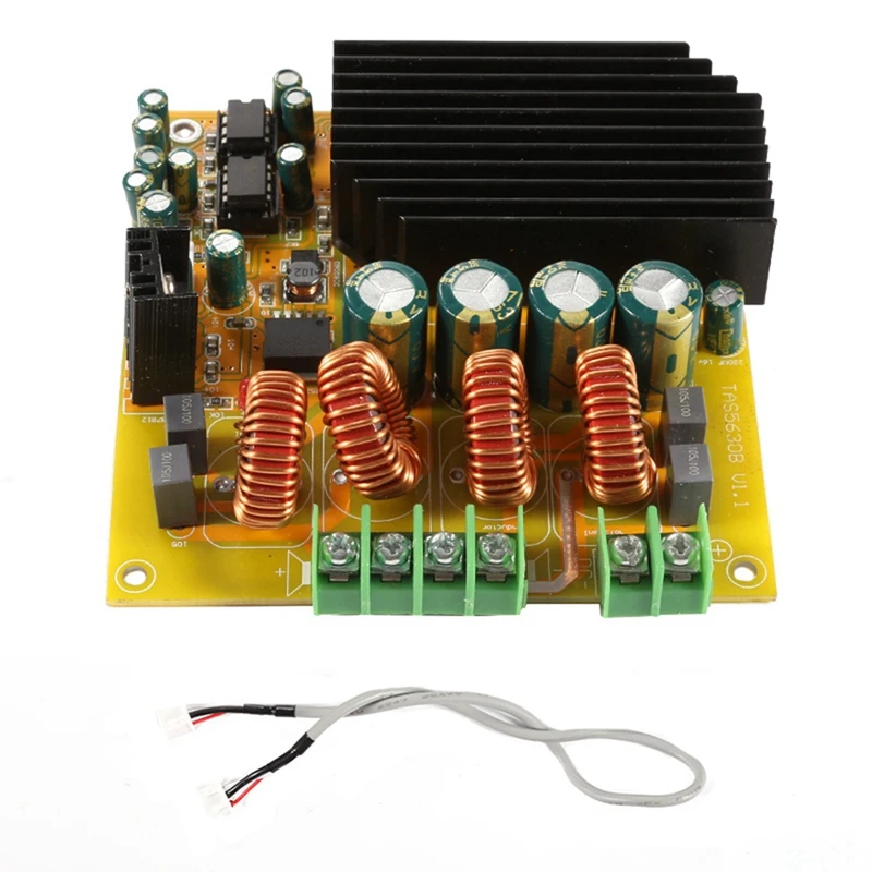 Dual Channel Amplificador Módulo Board, TAS5630, AD827 Preamp, Classe D, Digital HIFI, módulo de alta potência, durável, 2x300W