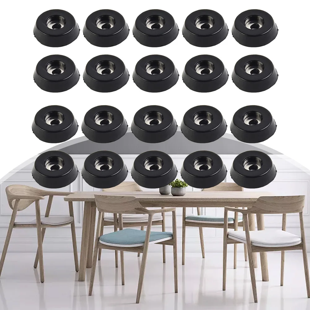 20pcs Table Chair Furniture- Silent Rubber Foot Mat For Furniture Feet Leg For Pads Tile Floor Protectors Furniture Accessories