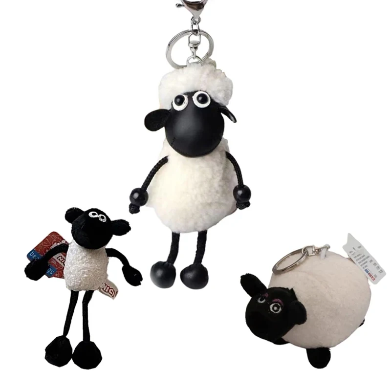 Anime Sheep plush keychain Cartoon Animal Figure Kind friend Shirley Stuffed Doll Car keying Bag Pendant Toy Kid Christmas Gifts