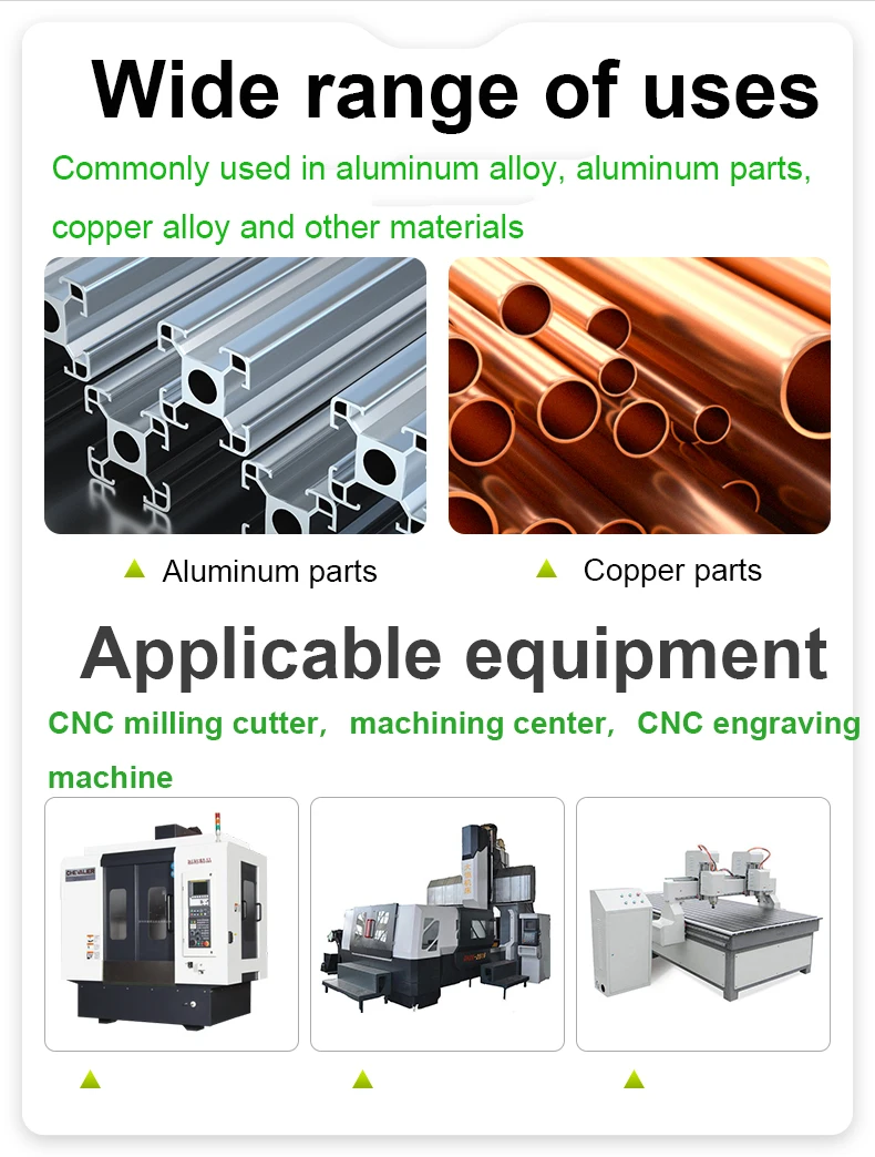Vsharp Deep Groove Milling Cutter Mini Long Neck End Mill Carbide CNC Tool for Aluminum Copper