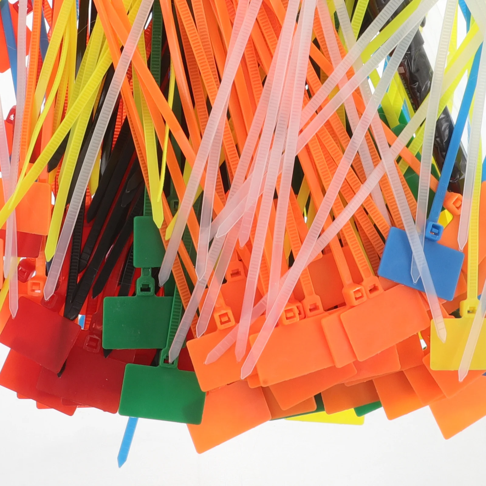 250 قطعة علامات بمناسبة الذاتي قفل النايلون مقاوم للماء رباط للكابل تسميات للكتابة سلك تحديد علامات للتنظيم #6