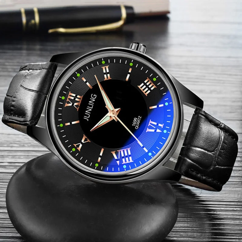 Ultra Thin Luminous Men's Watch Korean Style Simple Fashion Casual Male Wristwatch Suitable For Male Student And Couple Matching
