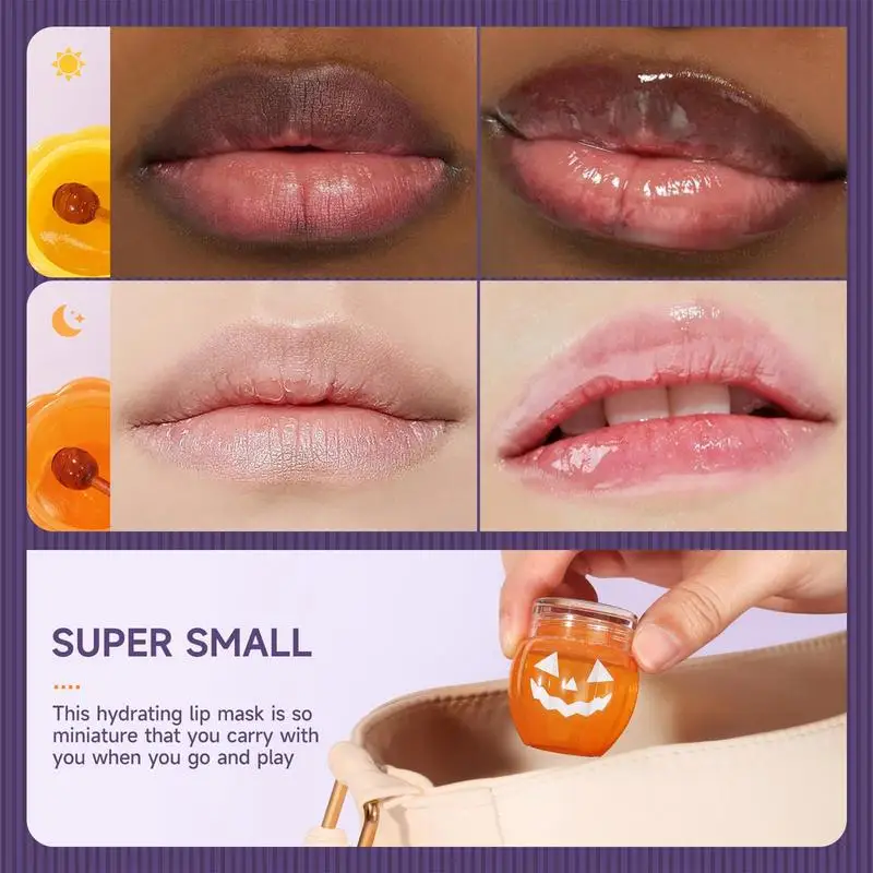 Honingpot Lippenbalsem Lippenbalsem Voor Dag En Nacht Reparatie Pompoen Pot Ontwerp Honing Pot Lippenbalsem Met Toverstaf Halloween Cadeau Voor Vrienden