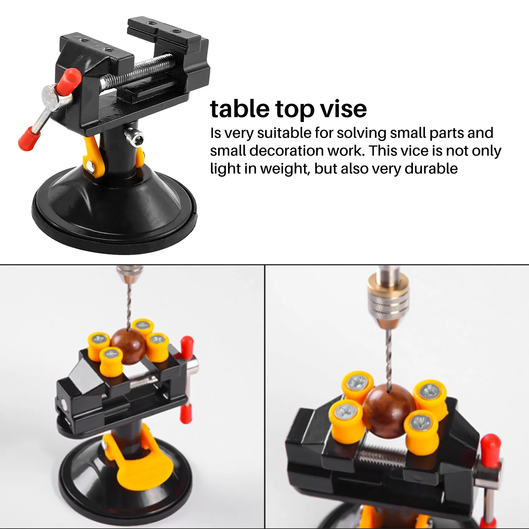 ABFKW Portable Mini Table Vise Clamp for Small Work Hobby Jewelry Diy Craft Repair Tool Work Table Bench Vise Tool Vice