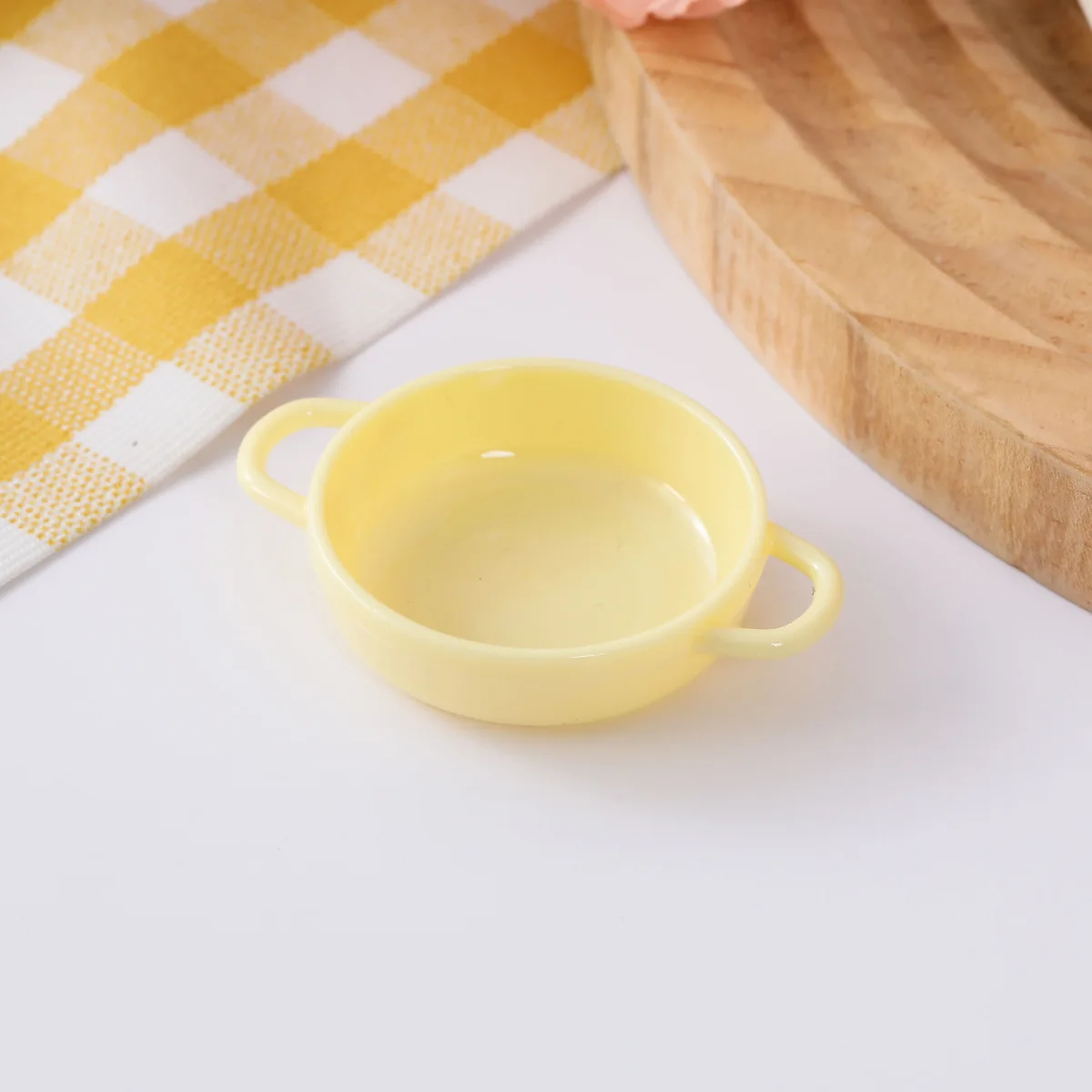 Dollhouse Simulation Soup Pot Model Dolls House Accessories Dollhouse Miniature Kitchen Cookware Decoration 20pc/lot