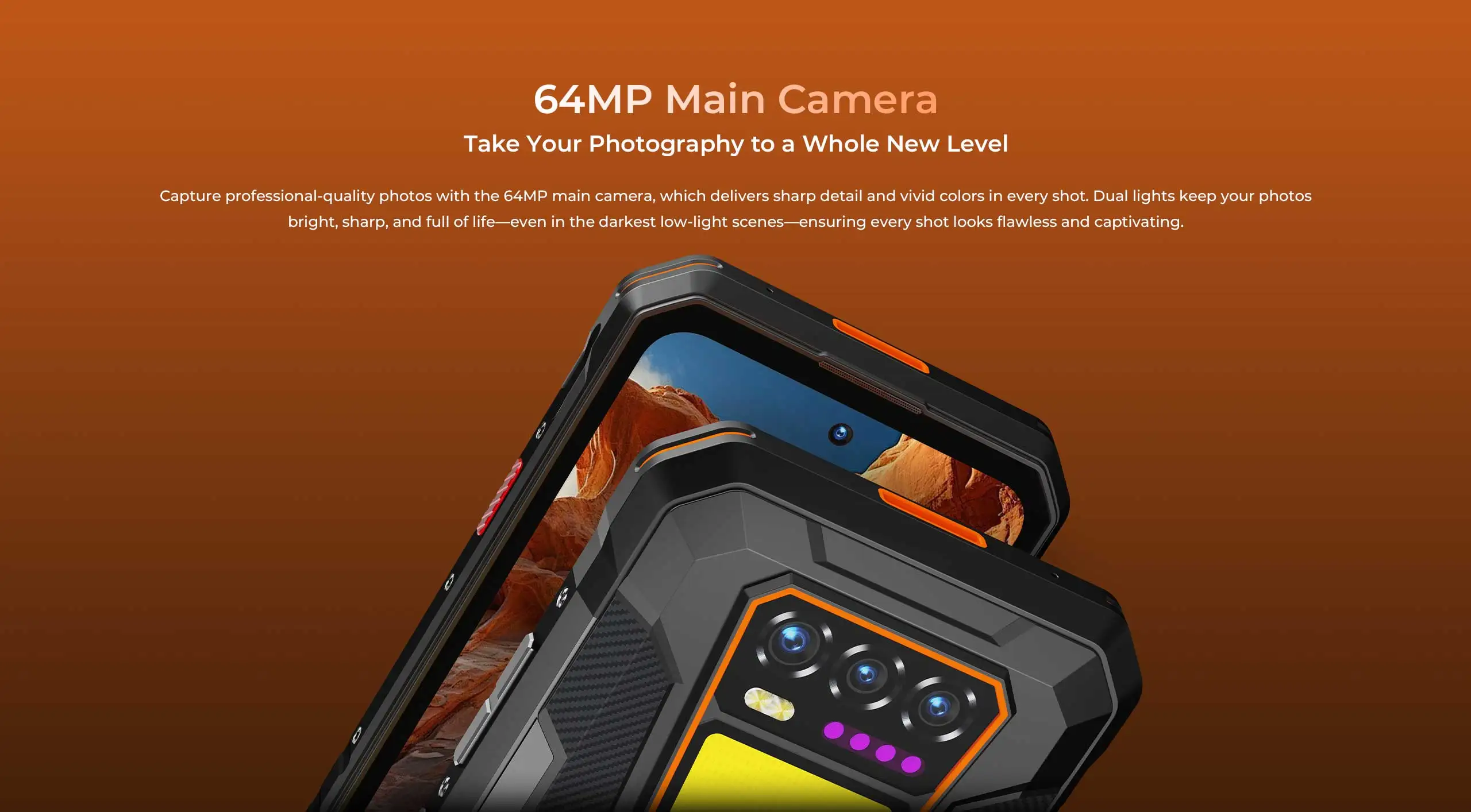 OUKITEL WP58 PRO 5G Rugged Smartphone 24GB(8+16) RAM + 512 ROM, Android 15 NFC 64MP Cellphone with Camping Lamp ,10000mAh 33W