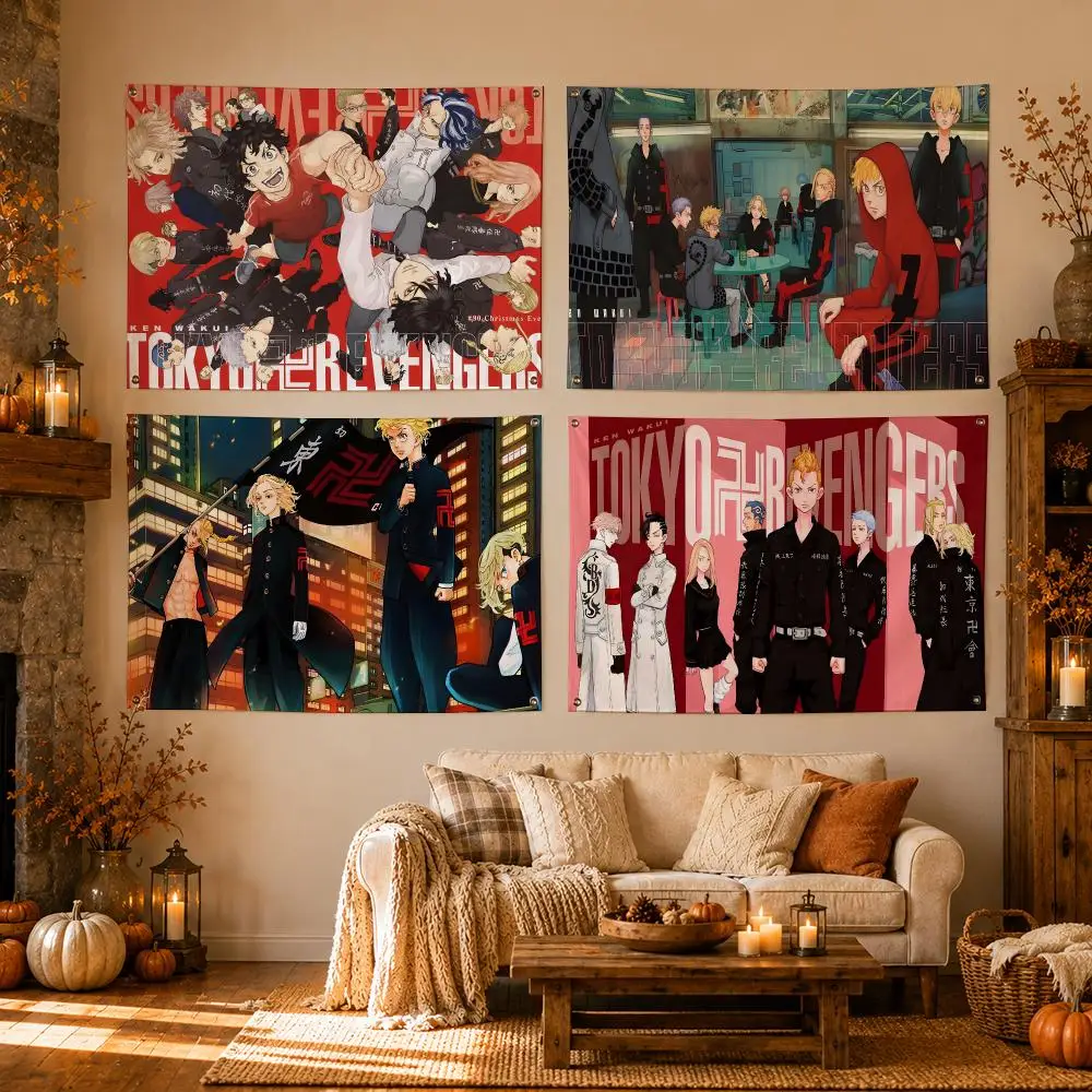 Anime Tokyo Revengers Flags Flags for Room, Bedroom, Home, Outdoor, Wall Hanging, Concert Print, Art Banner