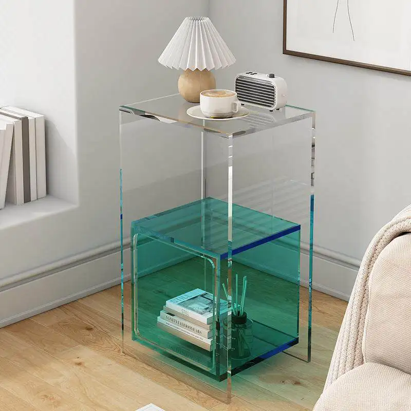 Modern Acrylic Storage Cabinet,bedroom Bedside Table,internet Famous Transparent Sofa Side Cabinet,small-sized Storage Cabinet