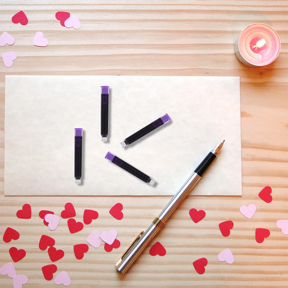 

100Pcs Erasable Fountain Pen Ink Refills Reliable Pen Replacement for School Office Use Practice Drawing Supplies