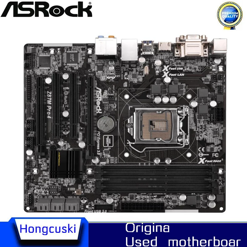 

Used original slot LGA1150 Z87 motherboard for ASRock Z87M Pro4 desktop board USB3.0 SATA3 DDR3