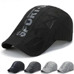 New Sport Letter Sign Peaked Cap For Unisex Breathable Mesh Outdoor Sport Activity Sunshade Quick Drying Hat Gift Baseball Cap