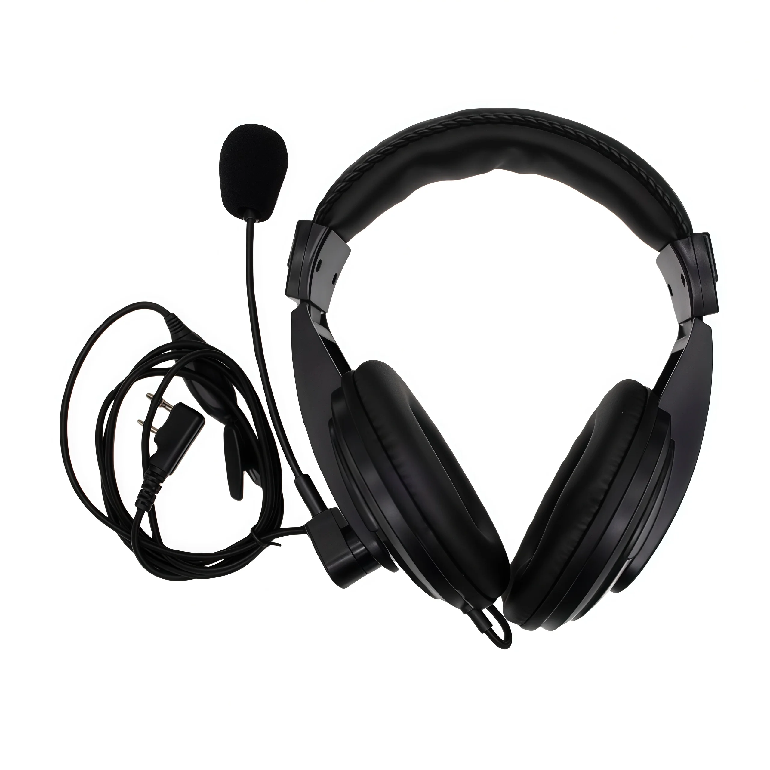 BAOFENG UV-5R Walkie Talkie Headset 2 Pin PTT Mic VOX Noise Reduction Stretchable Earphone for UV-21 pro Quansheng K5 K6