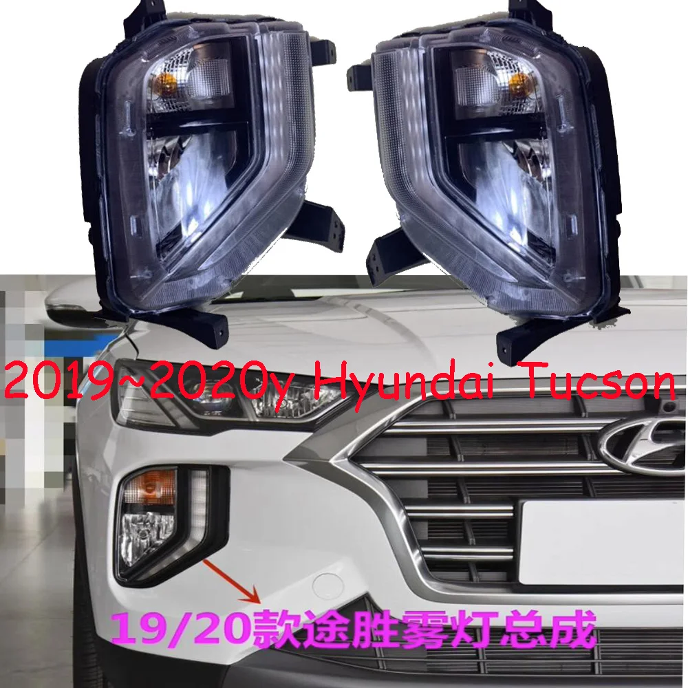 

1 шт. автомобильный бампер фары для Hyundai Tucson дневные фары 2019 ~ 2020 DRL автомобильные аксессуары светодиодные фары Tucson противотуманные фары