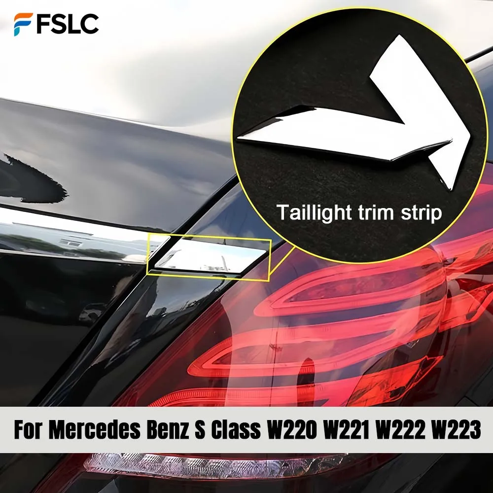 ⭐Genuine⭐Car Upgrade For Mercedes Benz S Class W220 W221 W222 W223 Car Tail Strips Sequins Trim Sticker Trunk Decoration Cover