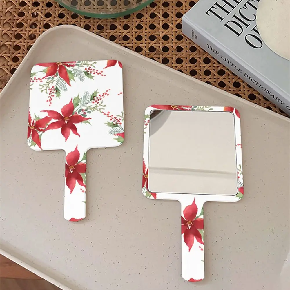 

Portable Hand-Held Make-Up Mirror Square Flower Cosmetic Mirror Ideal Creative Makeup Tools Girls