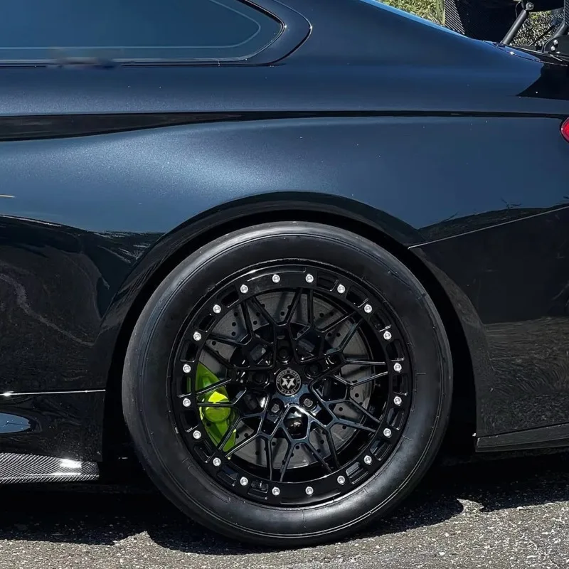 Viaol Forged Racing 5x112 5x120 5x114.3 Beadlock Aluminum Wheel 15x10 17x10 18x11 Fit for  M3 G80 G81 M4 G82 G83 Huracan Gtr