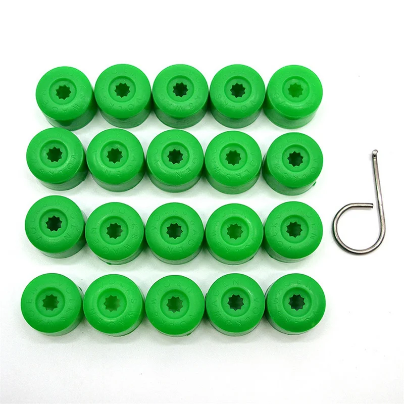 20pcs Car Wheel Lug Nuts Covers Caps Removal Replacement Tool for Volkswagen Series VW Jetta Beetle Passat GTI CC Wheel Bolts