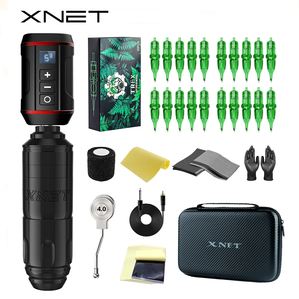 

XNET Claws Wireless Tattoo Kit 2400mAh Battery with Powerful Brushless Motor 4.0/5.0 mm Stroke for Tattoo Artists