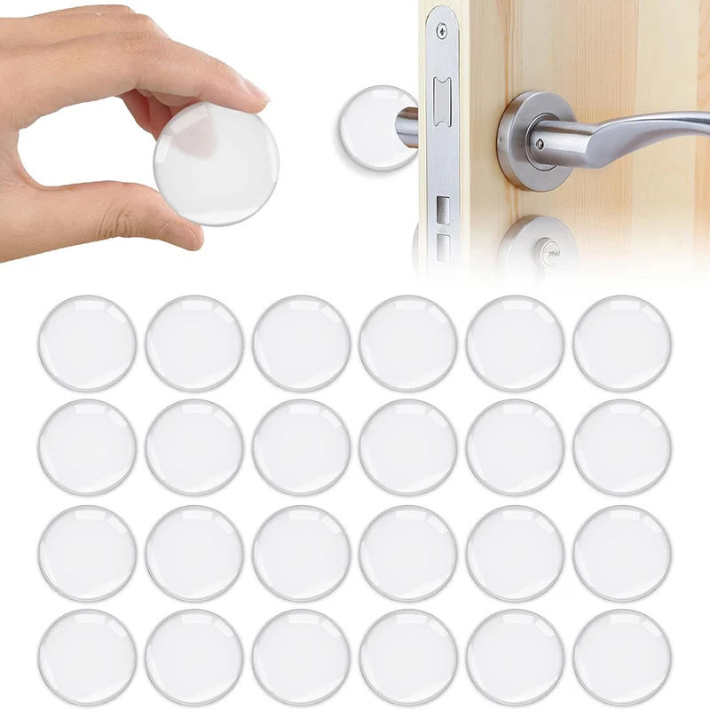 Clear Door Stopper Wall Protector From Door Knob Soft Adhesive Doorstop Mute Sticker Anti-Shock Protection Pad