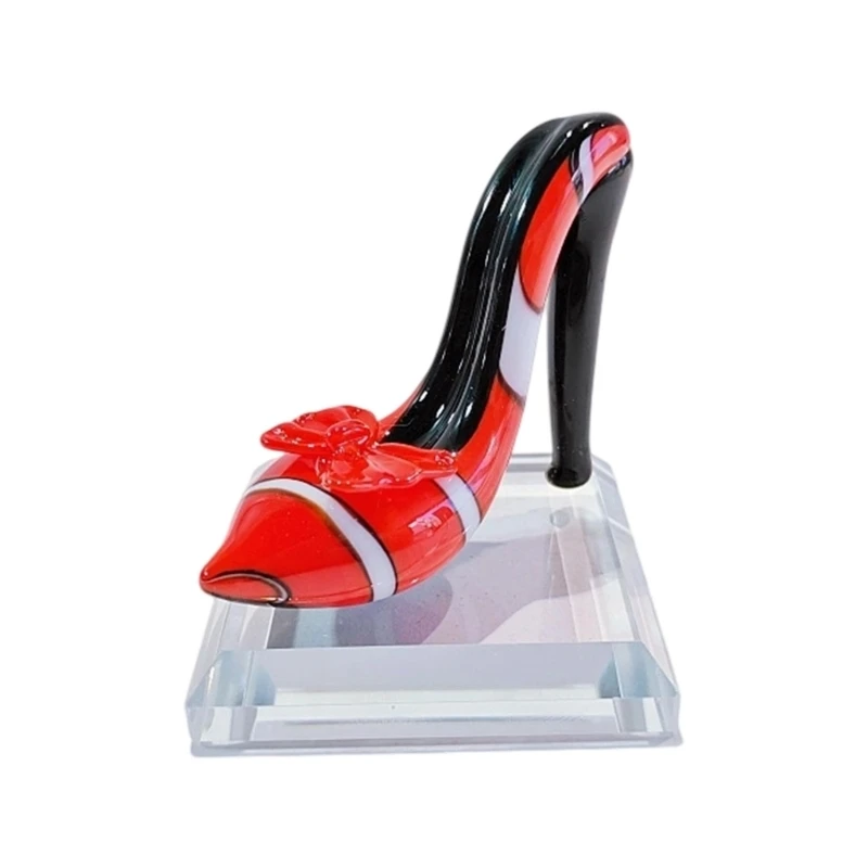 Crystal Heel Figurines Collectible Figurines Tabletop Decors for Living Room,Bedroom,Office Home Glass Figurines Gift A2BB