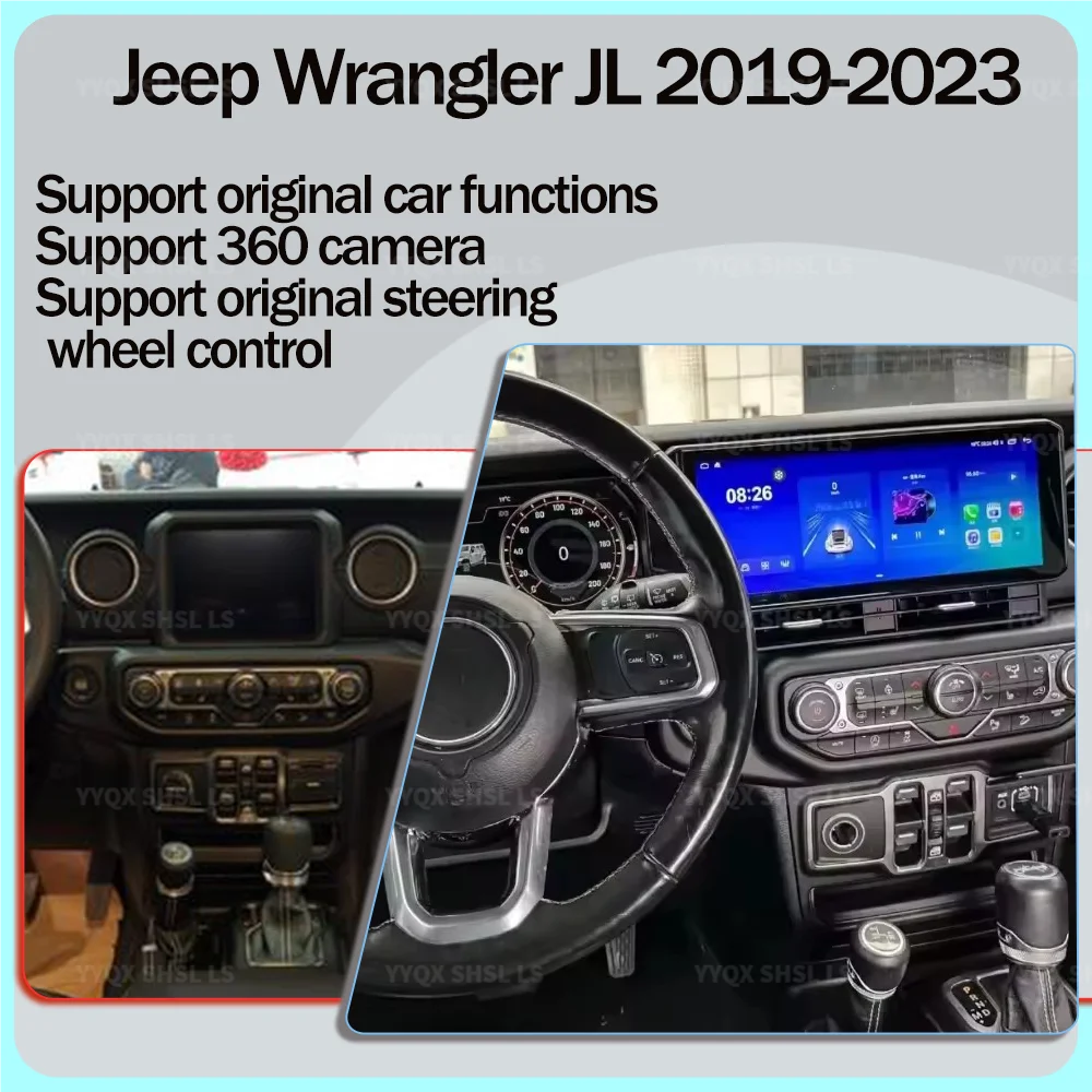 For Jeep Wrangler JL 2018 2022 Auto LCD Dashboard Android Car Radio Speedometer Carplay Navigation Headunit Monitor New Upgrade